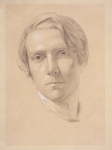 Självporträtt, 1830 (grafit förhöjd med vitt på buff papper)